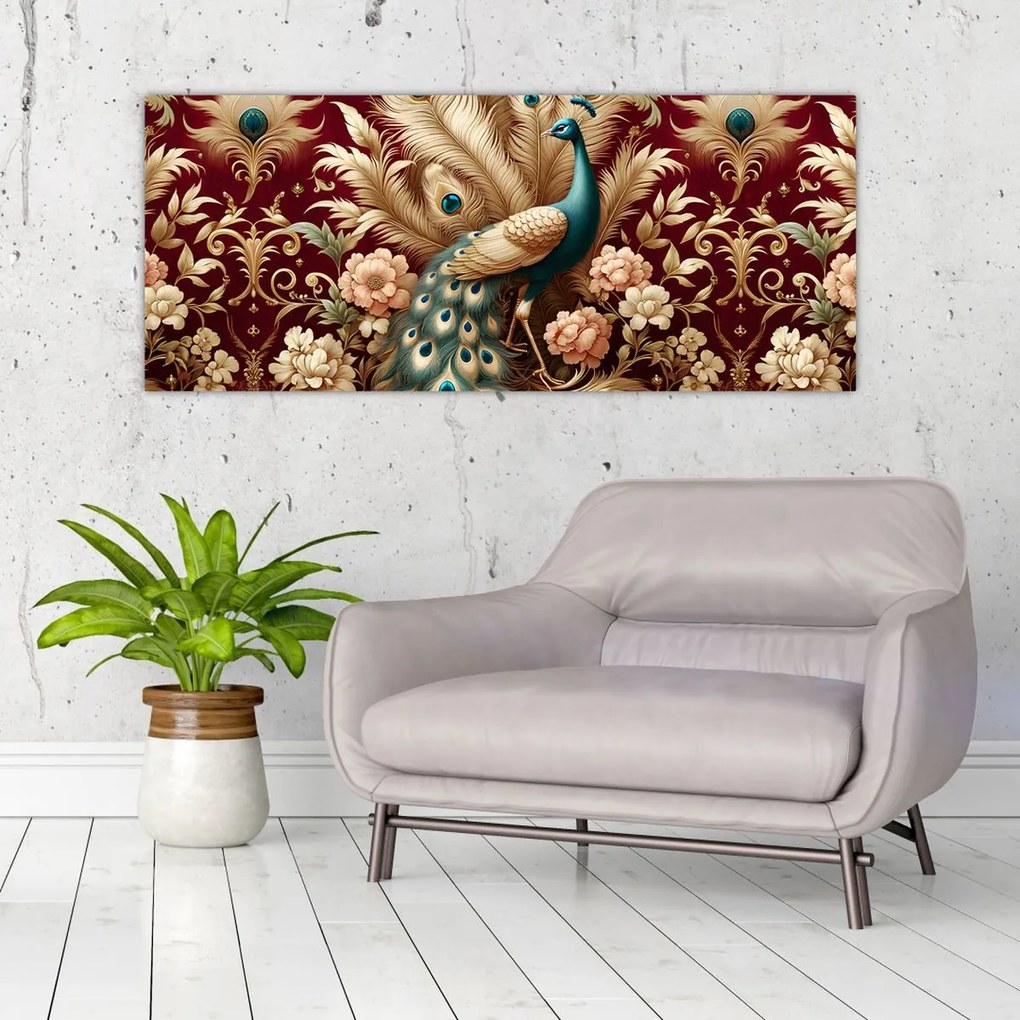 Tablou – Păun elegant (120x50 cm)