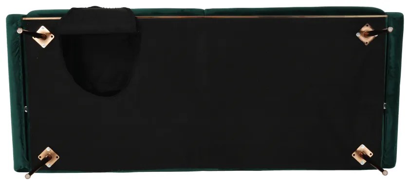 Canapea extensibilă, material textil Velvet smarald, FASTA