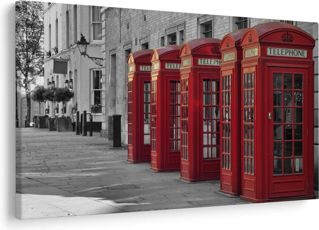 Tablou - Cutii telefonice din Londra (90x60 cm)