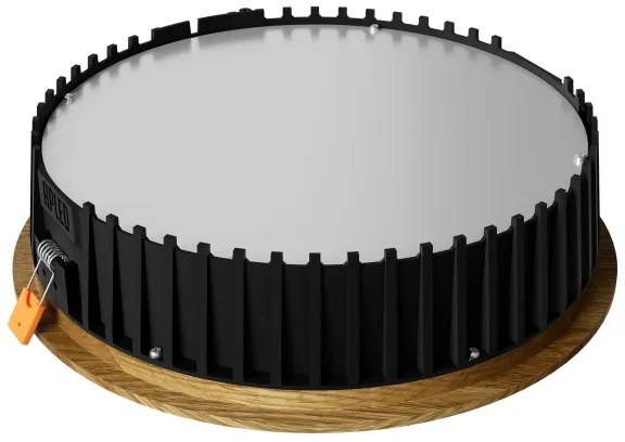 Corp de iluminat LED încastrat RONDO LED/18W/230V 4000K d. 26 cm lemn masiv stejar APLED