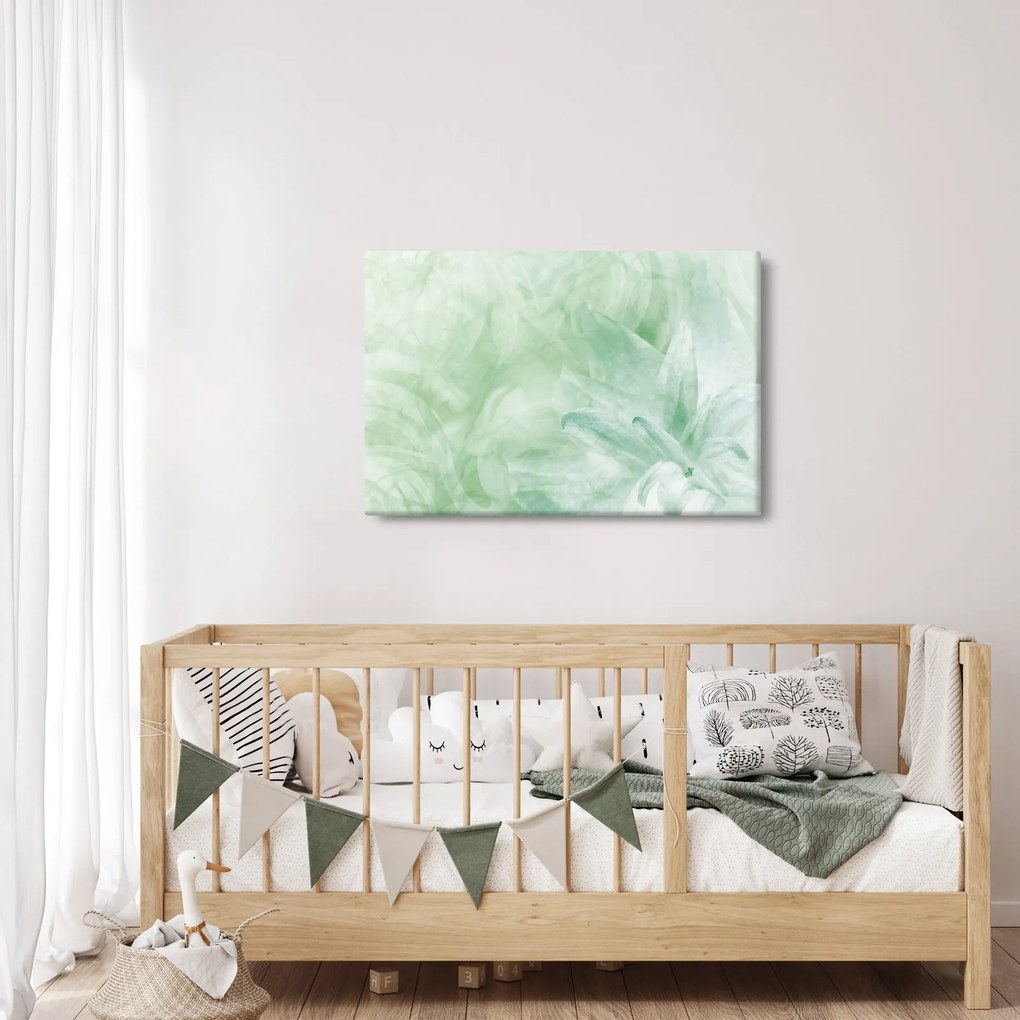 Tablou - Floare verde (90x60 cm)