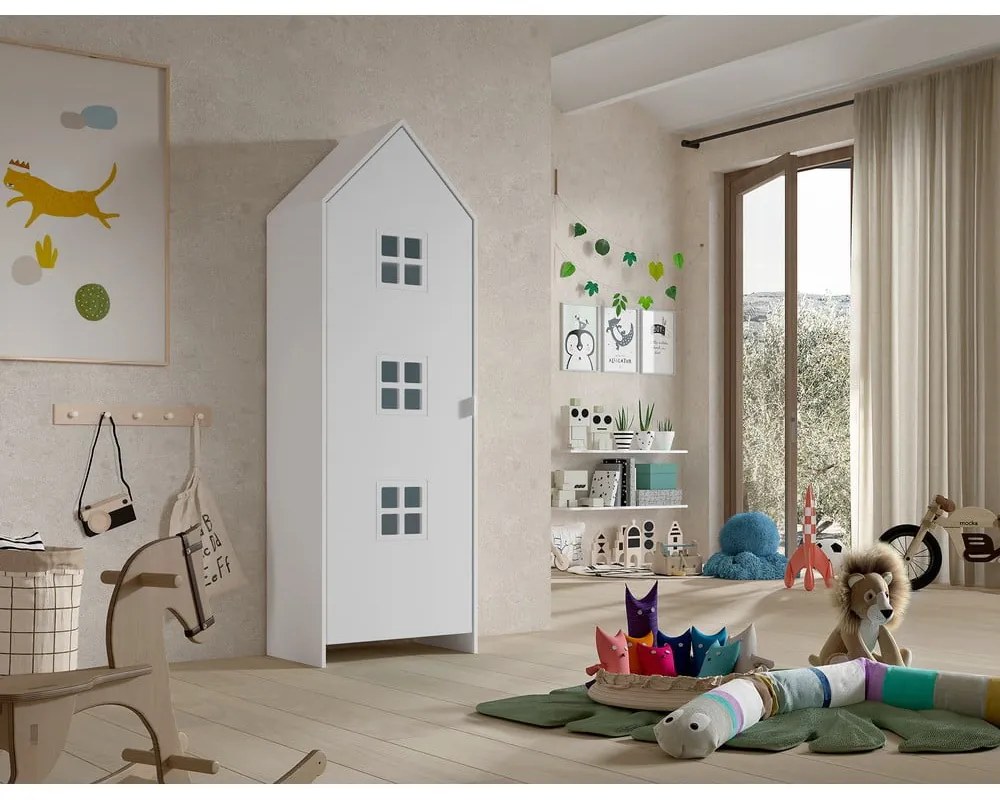 Șifonier de copii alb 58x172x37 cm Casami Bruges – Vipack