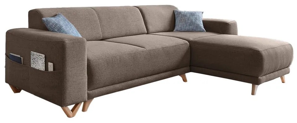 Colțar maro extensibil/cu spațiu de depozitare Classy Sophie – Miuform