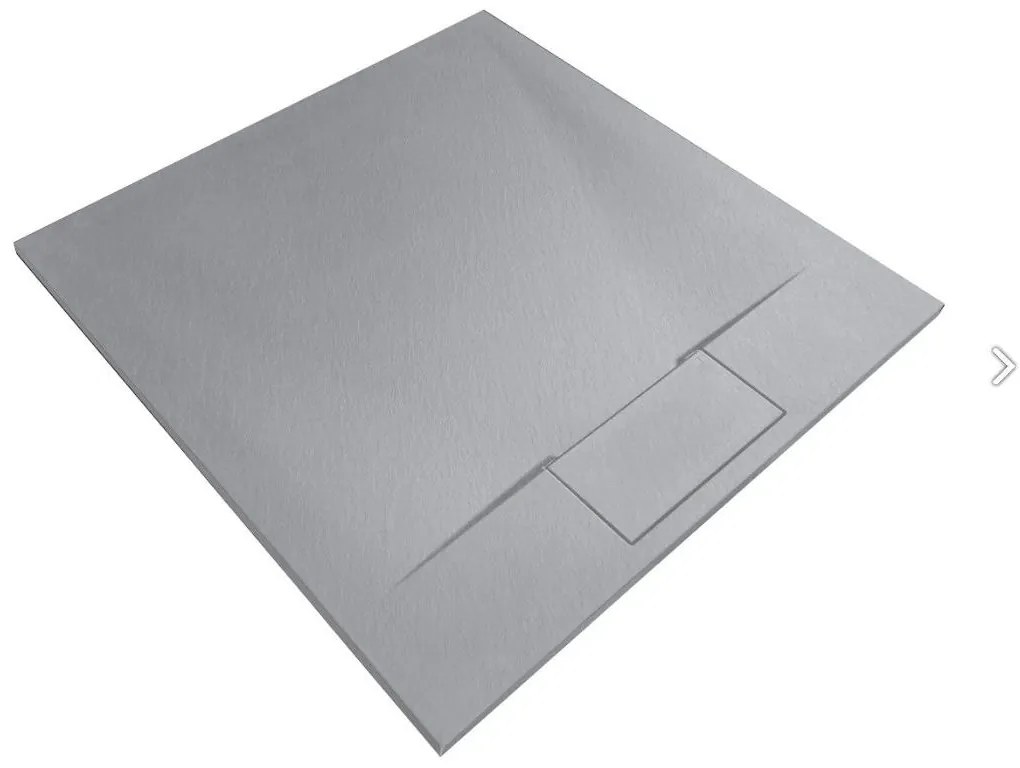 Rea Bazalt Grey cadita de dus patrata x90 cm gri REA-K4105