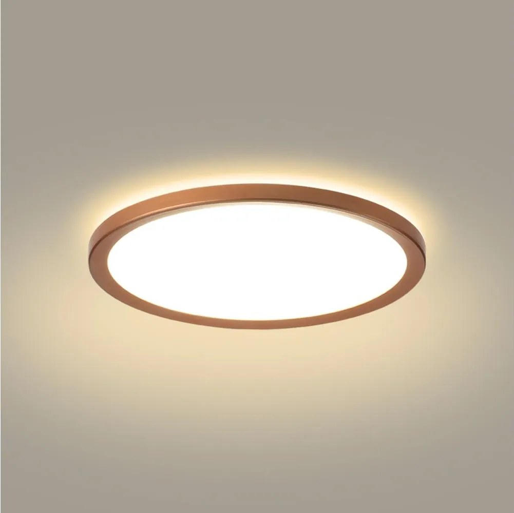 Brilagi - Plafonieră LED pentru baie ULTRA SLIM, LED/12W/230V, Ø 22,5 cm, aur roz, IP54
