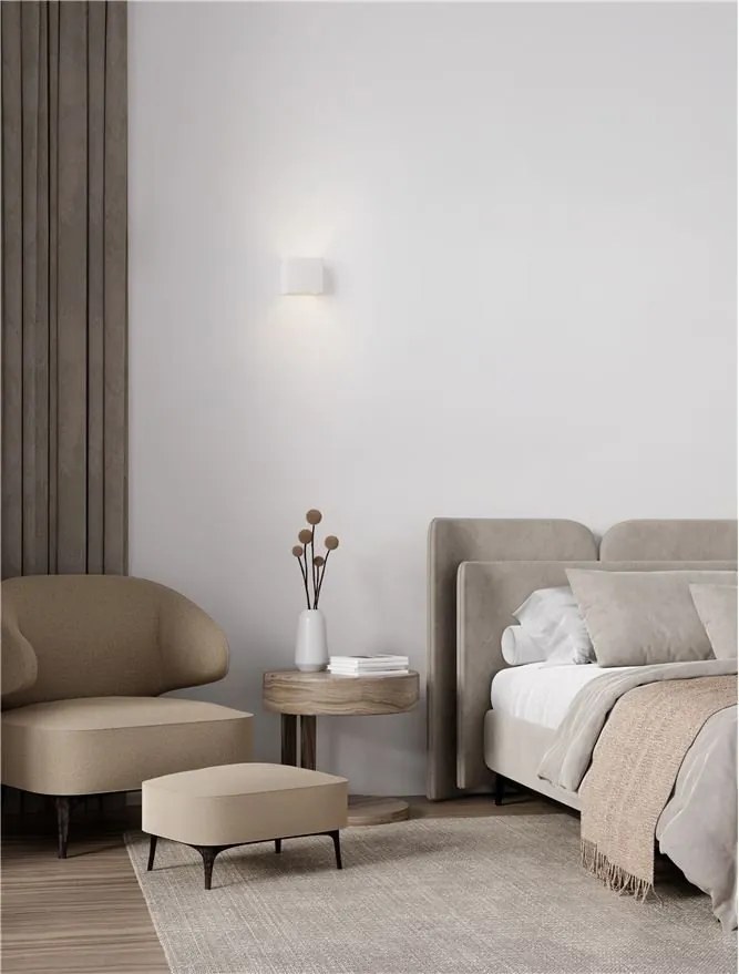 Aplica de perete ambientala din ghips SENSIA alb