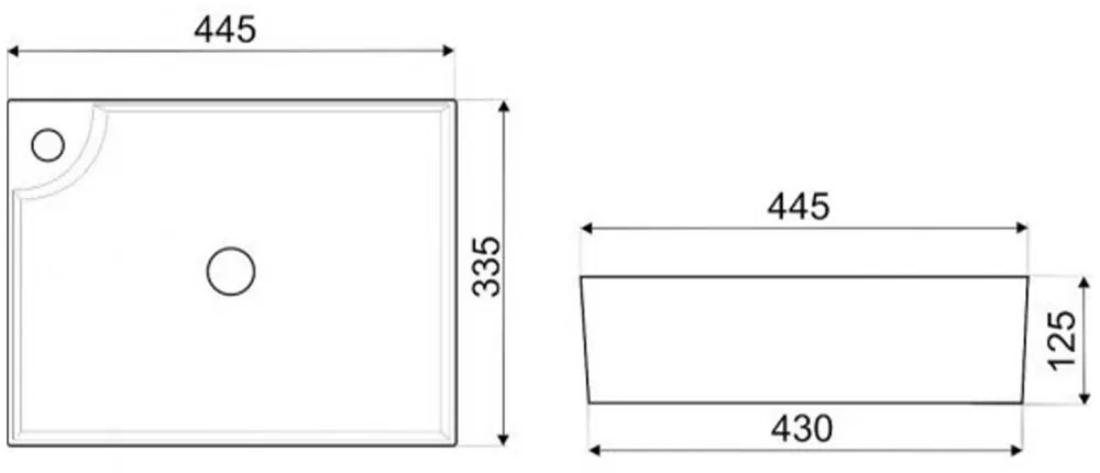 Lavoar ceramic KR-44 44x33 cm