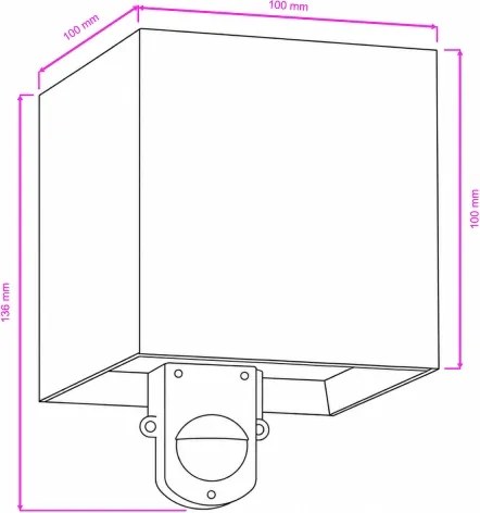 BRILAGI - aplică de exterior LED cu senzor CUBE LED/6W/230V, maro, IP65