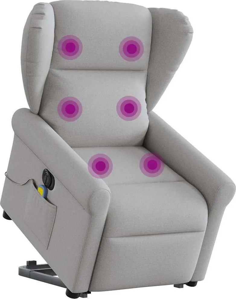vidaXL Scaun electric pentru masaj picioare în picioare stofa gri nor