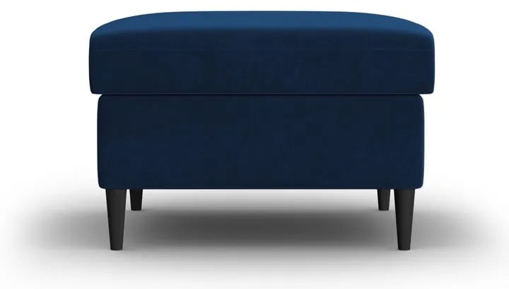 Taburet albastru cu tapițerie din catifea Kyoto – Cosmopolitan Design