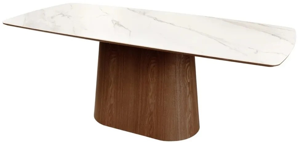 Masa sufragerie, Ceramica Alba, Furnir Nuc, UNIQUE 200cm A-45139 VC
