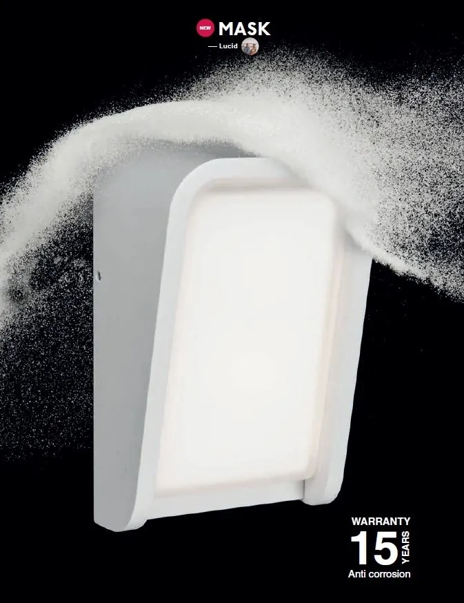 Aplica LED perete exterior design modern IP65 MASK gri