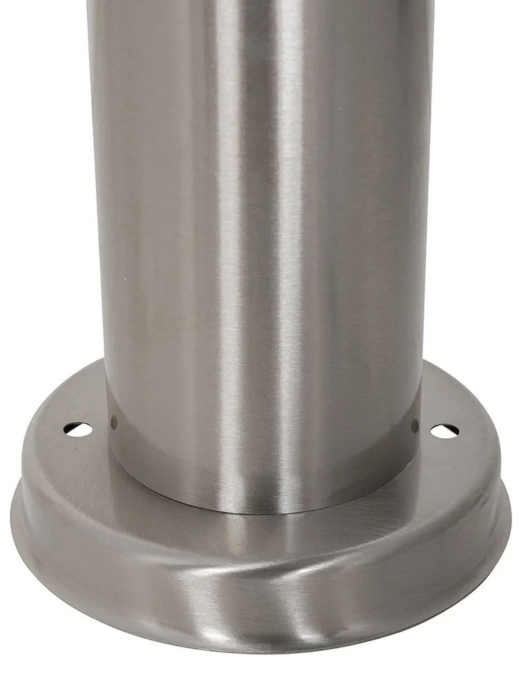 Lampă de stâlp exterioară modernă din oțel cu opalin 80 cm IP44 - Rox