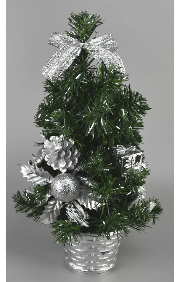 Pom de Crăciun Vestire, argintiu, 35 cm