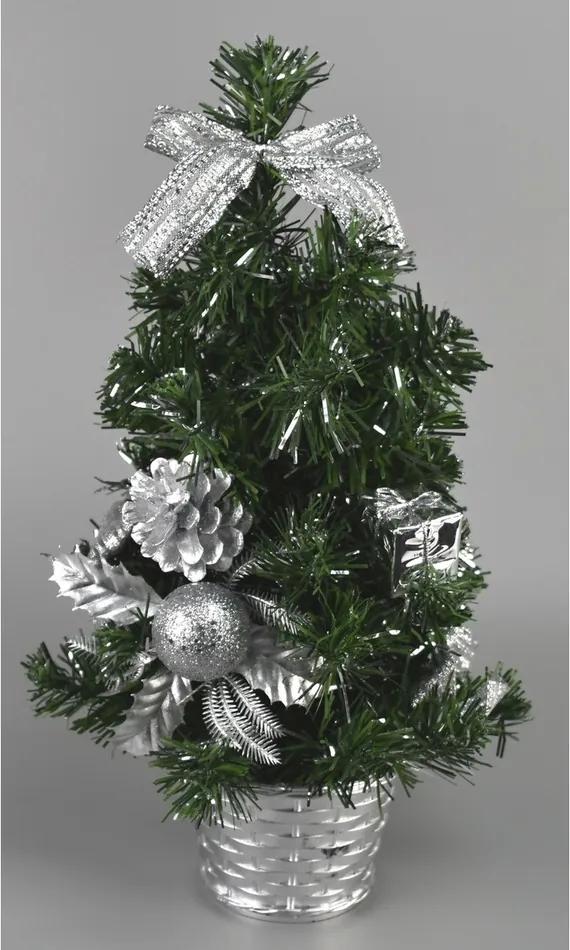 Pom de Crăciun Vestire, argintiu, 35 cm