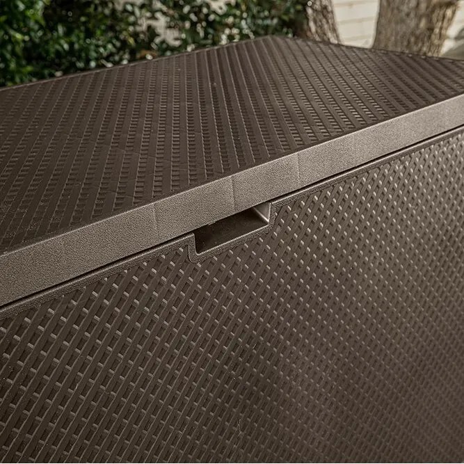 Cutie de depozitare Keter Garden Emily maro, 280 l, 118 x 58 x 45 cm