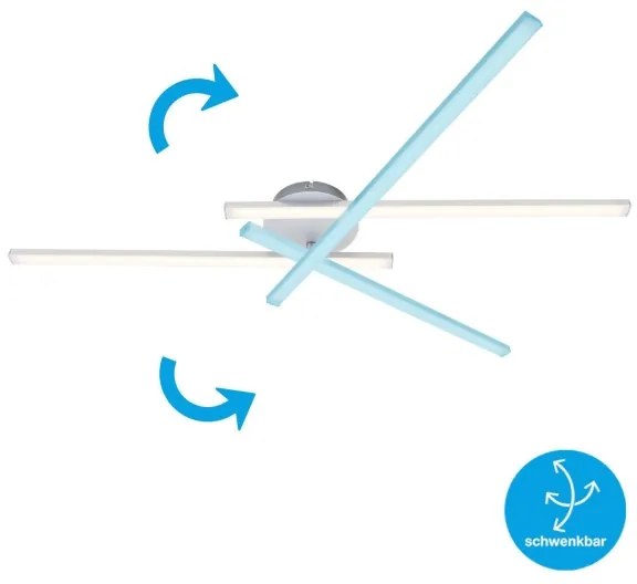 Lustră LED aplicată Briloner 3163-029 GO 2xLED/9W/230V