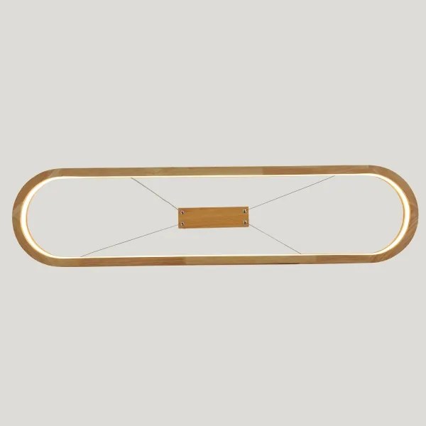 Brilagi - Lustru LED UMEA WOOD, suspendat pe cablu, LED/40W/230V, 90x22 cm, lemn