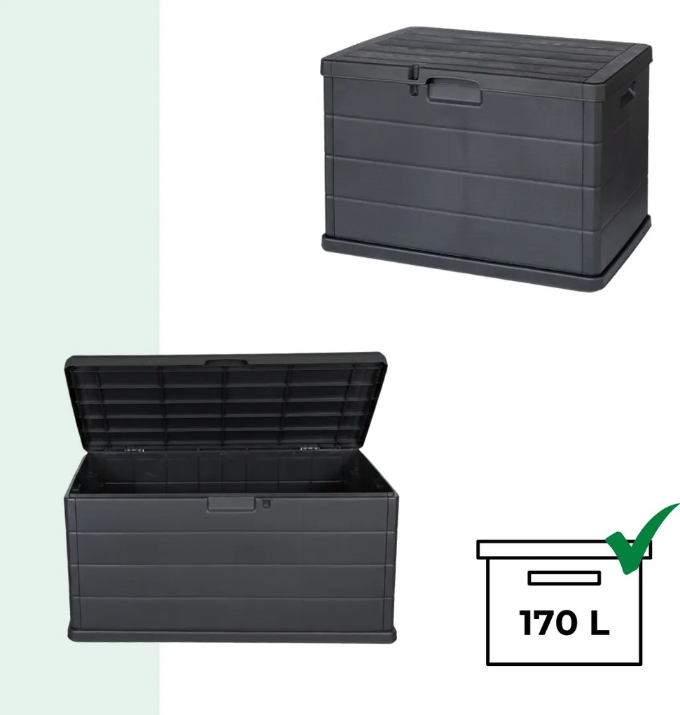 Cutie de depozitare BETA, 170L, 78x55x52cm, antracit I.P.A.E-Progarden