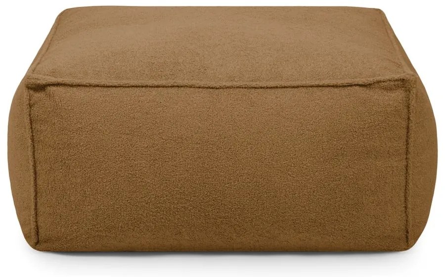 Fotoliu bean bag maro cu tapițerie din țesătură bouclé Mass – SLOWDOWN