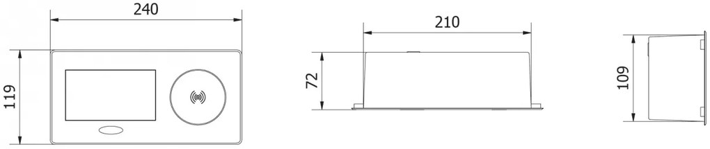 Priza incastrabila model AVARO PLUS, 1 iesiri Schuko, 1xInductie 5W, 1xUSB-A, 1xUSB-C, finisaj negru