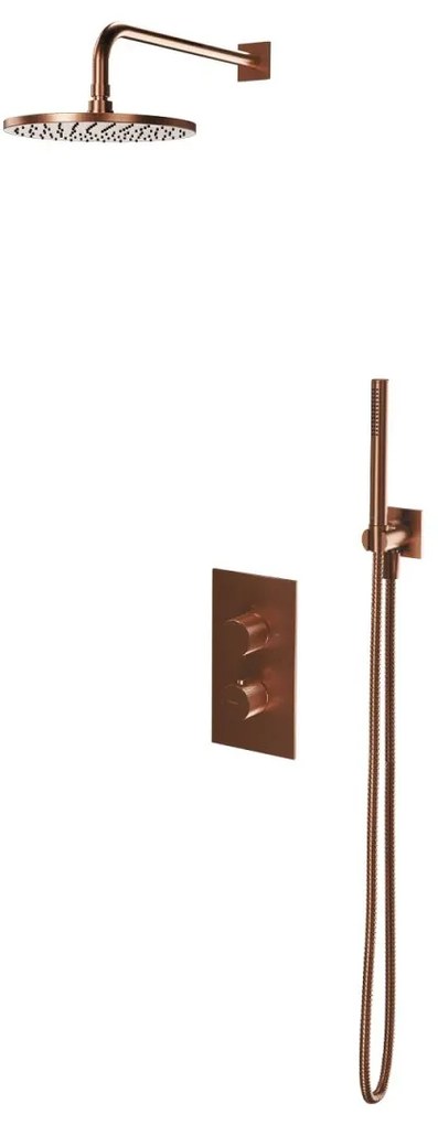 Omnires Contour set de dus ascuns cu termostat da cupru SYSCT11CPB