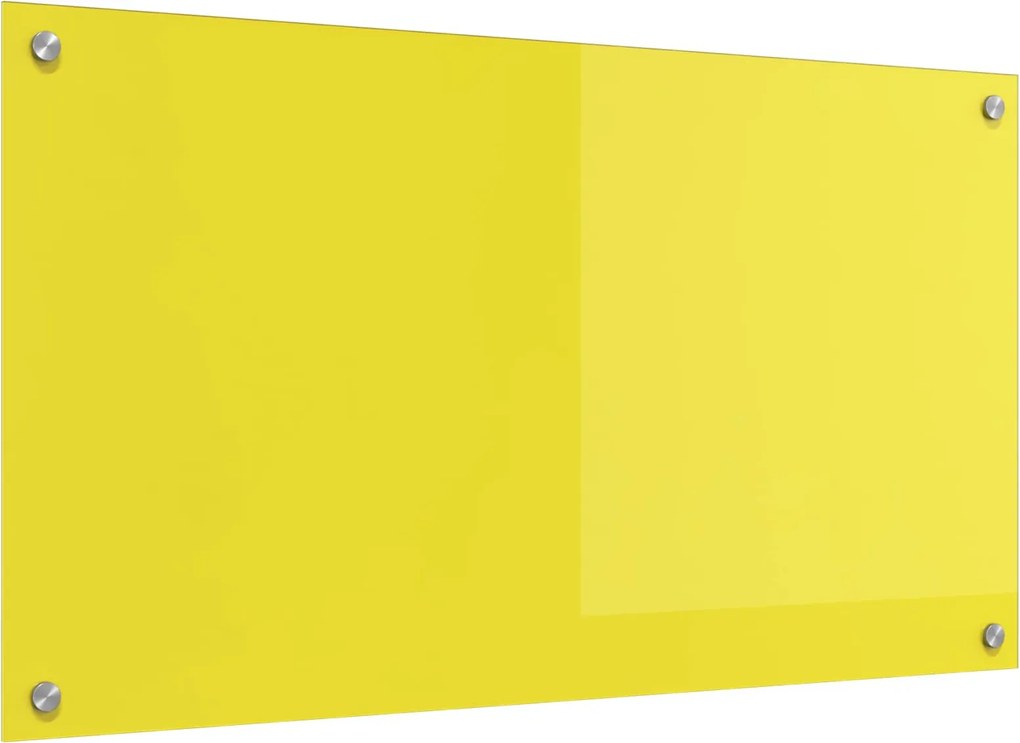 vidaXL Panou de bucătărie Galben 90 x 50 cm sticlă securizată