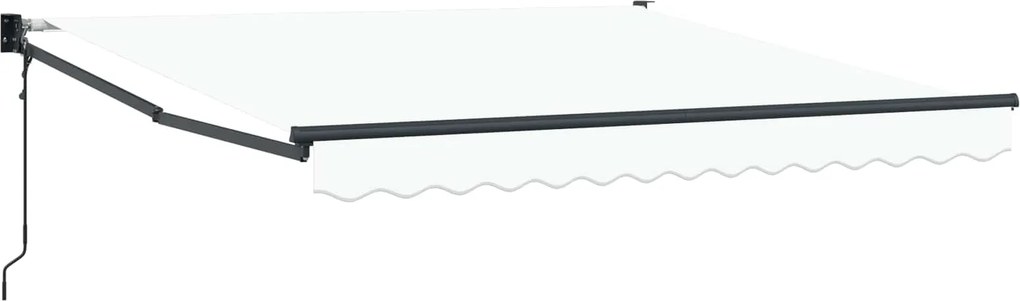 vidaXL Cortina Retractabilă Alb 350 x 250 cm Poliester și Aluminiu