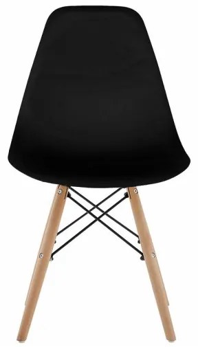Scaun pentru living si bucatarie HouseXL™ Designer Chair, Pentru casa si gradina, Design ergonomic, Picioare din Lemn Masiv, Max 100 kg, Negru