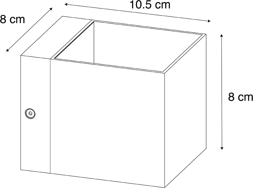 Lampa de perete inteligenta bronz inchis 8 cm inclusiv WiFi G9 - Transfer