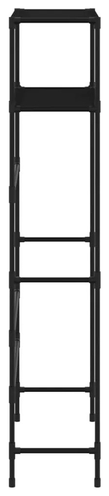 Suport depozitare 2 niveluri masina de spalat negru 69x28x143cm Negru