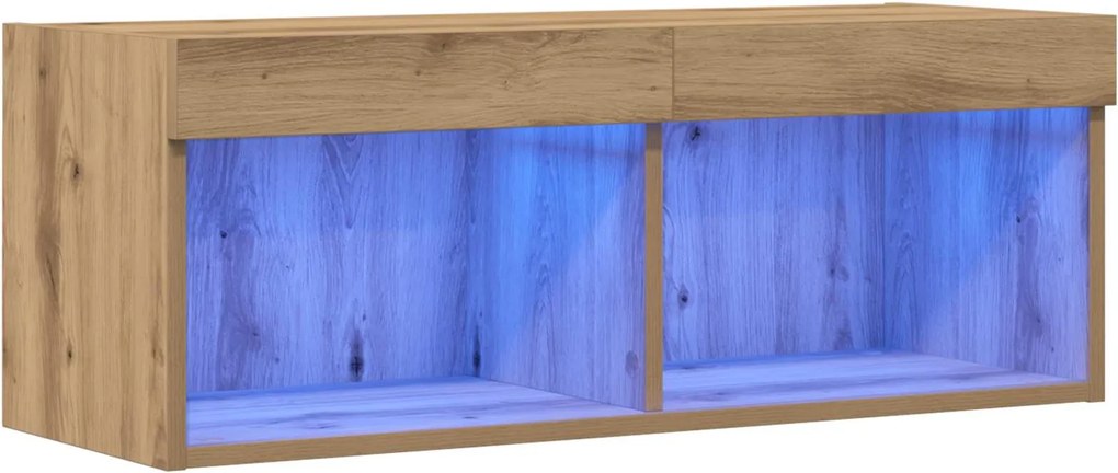 vidaXL Set comodă TV stejar artizanal 80 x 30 x 30 cm Lemn compozit