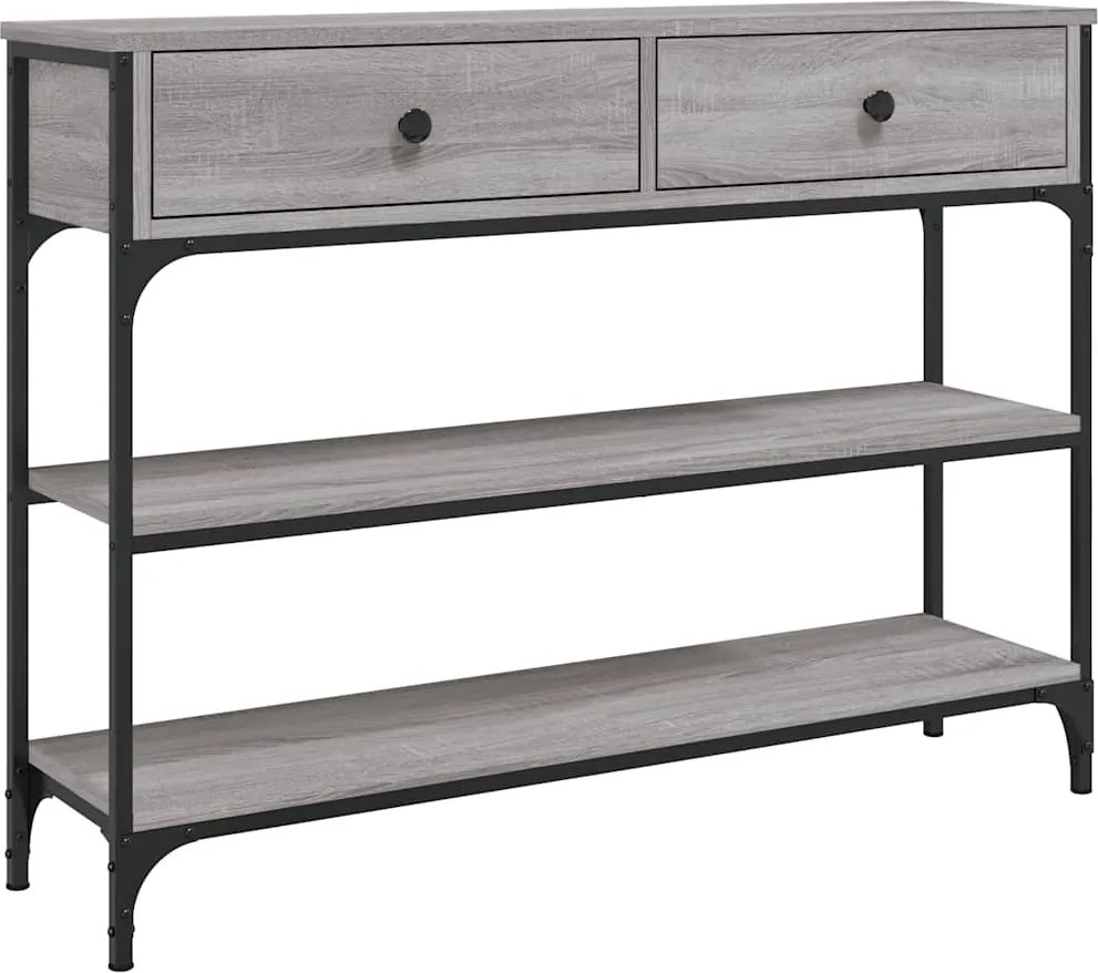 vidaXL Măsuță consolă, gri sonoma, 100x25x75 cm, lemn prelucrat