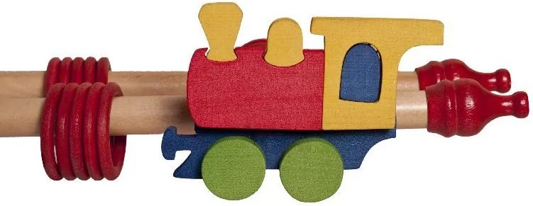 Galerie lemn copii cu jucărie Trenuleţ