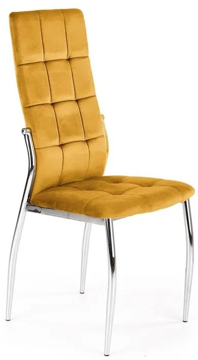Set 6 scaune K416 velvet mustariu