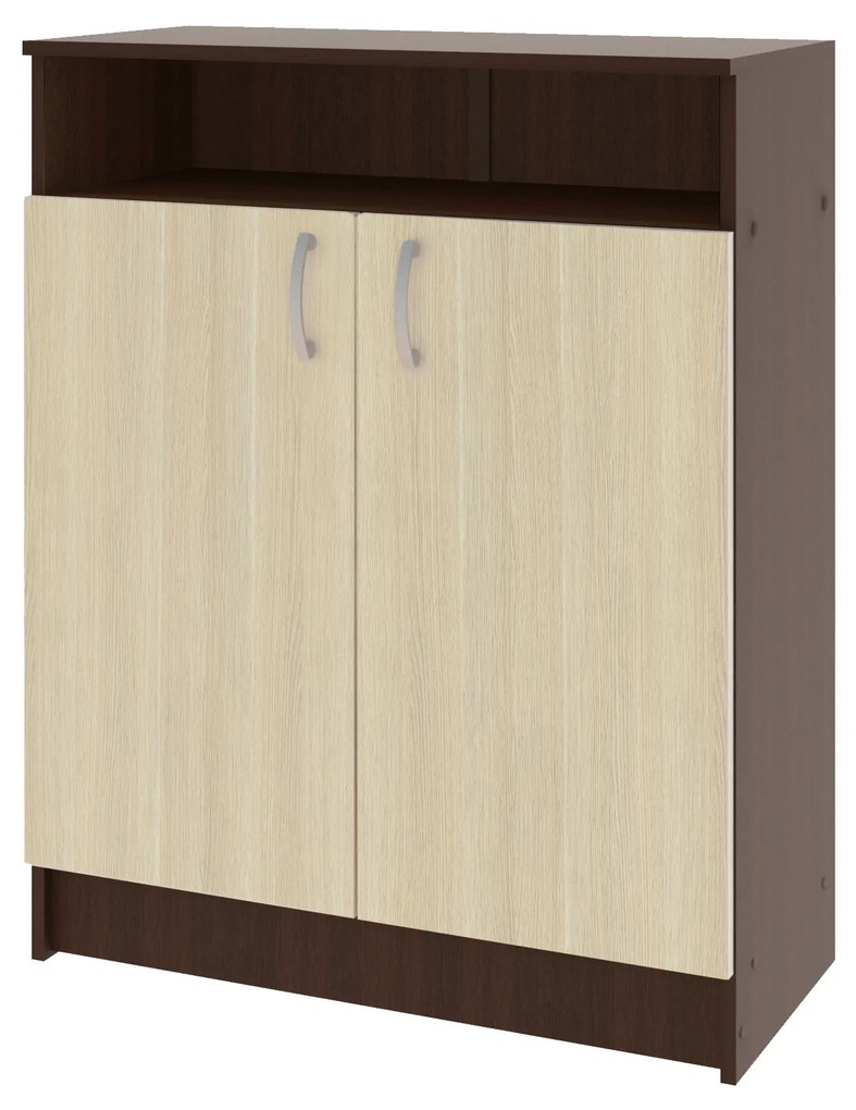 Comoda haaus Atena, 2 Usi, Wenge/Stejar Ferrara, 80 x 35 x 100 cm