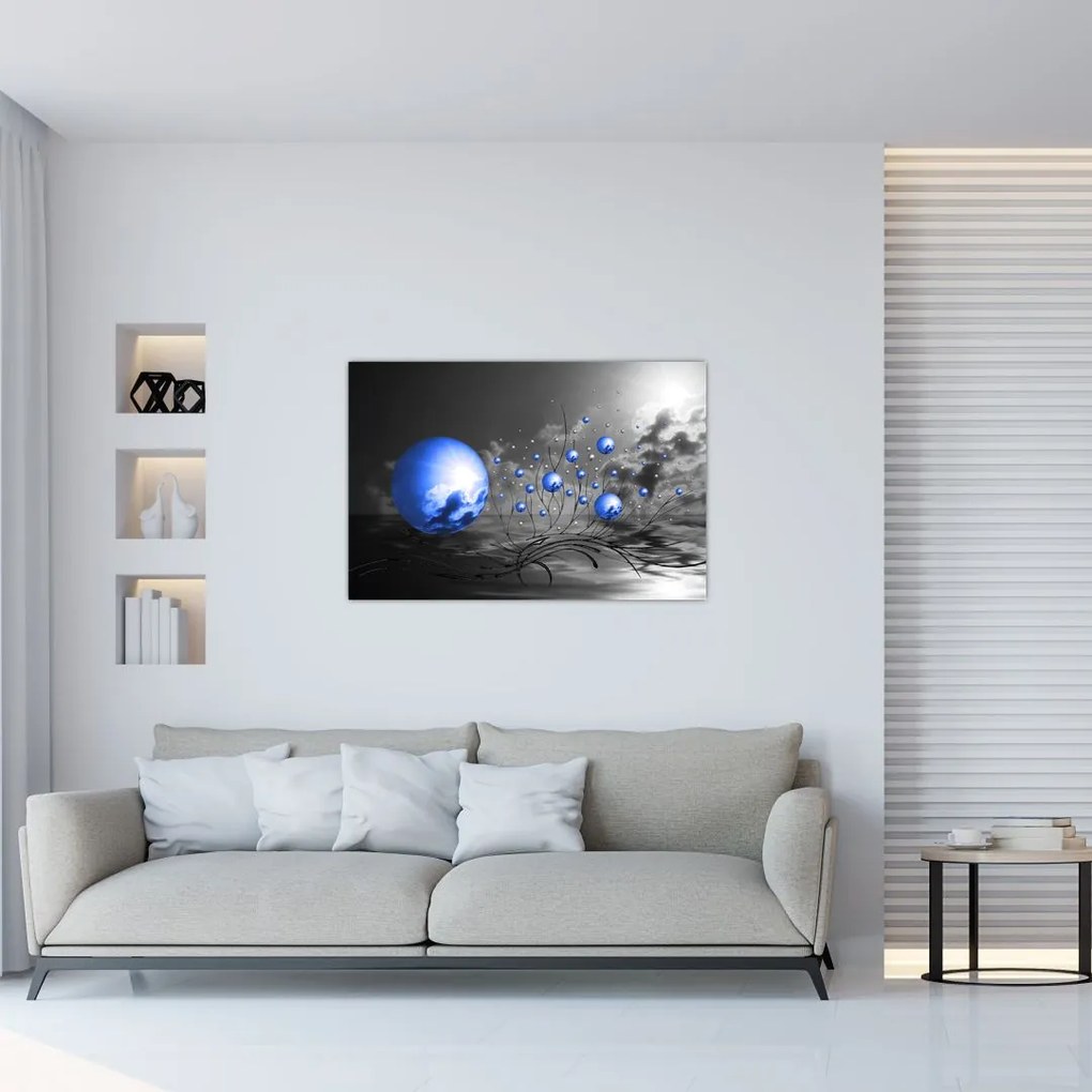 Tabloul bilelor albastru închis (90x60 cm)