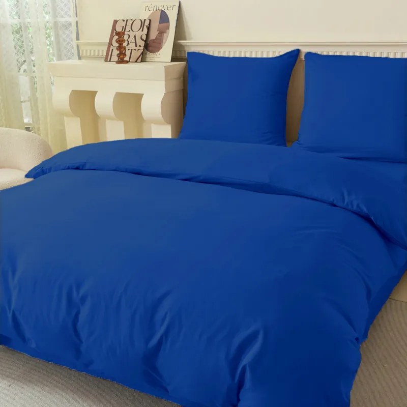 Lenjerie de pat din microfibra LANTA albastru inchis Dimensiune lenjerie de pat: 2 buc 70 x 90 cm | 200 x 220 cm
