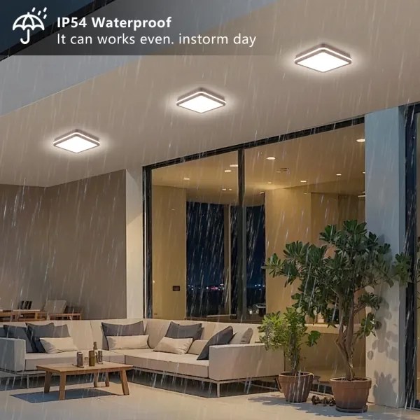 Brilagi-LED Lampă de exterior cu senzor BENE, LED 24 W, 230 V, 26 x 26 cm, maro, IP54