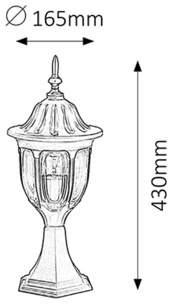 Rabalux 8343 - Corp de iluminat exterior MIlant 1xE27/60W/230V