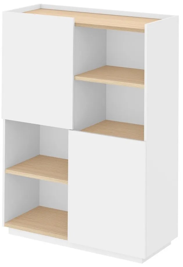 Bibliotecă albă mată 100x147 cm Nina TemaHome