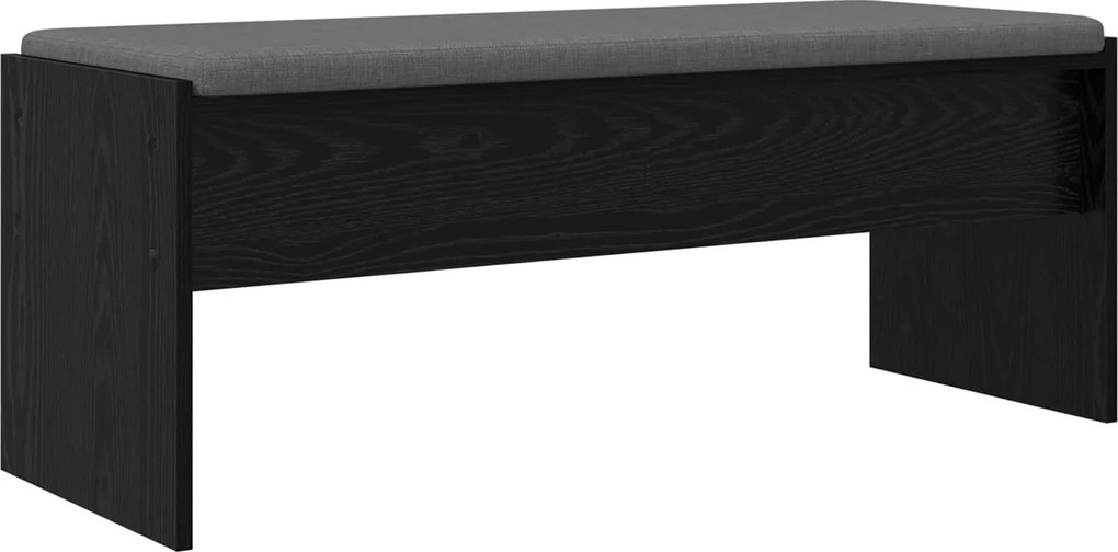 vidaXL Bancă pentru hol cu pernă Stejar Negru 103 x 38 x 40 cm