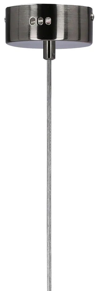 Lustră gri LED cu abajur din sticlă Lukka – Candellux Lighting