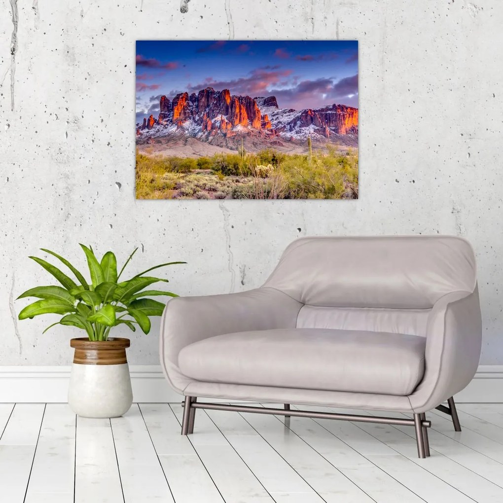 Tablou pe sticlă - Munții din Arizona (70x50 cm)