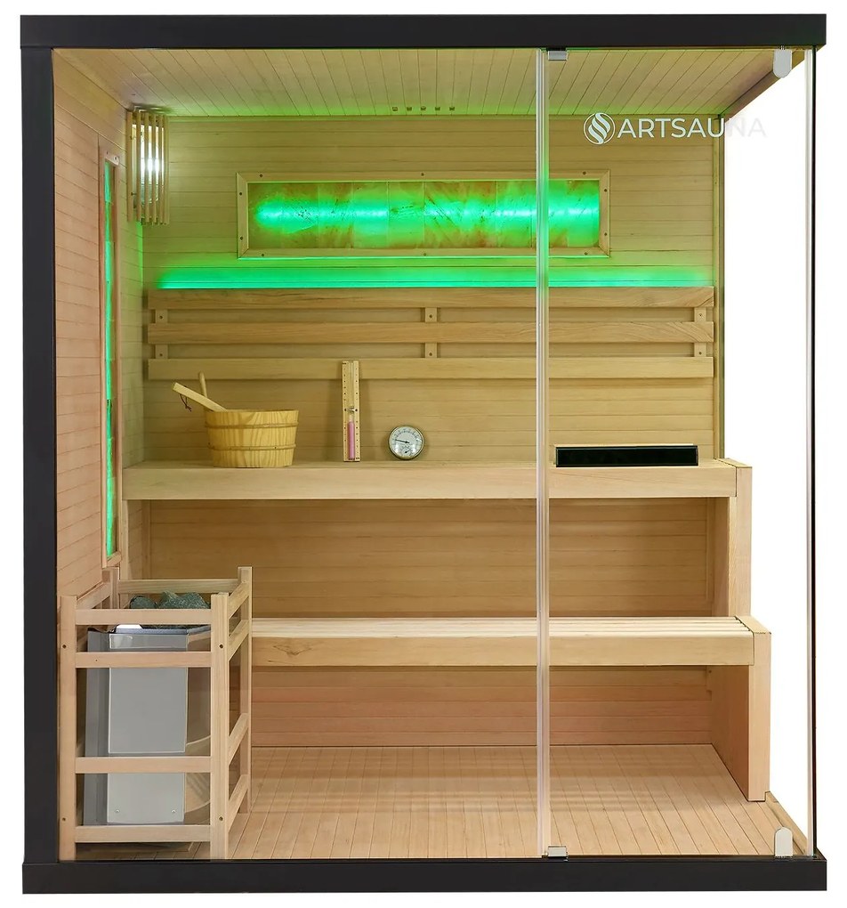 Vnútorná sauna Vantaa 175 so soľnými kameňmi