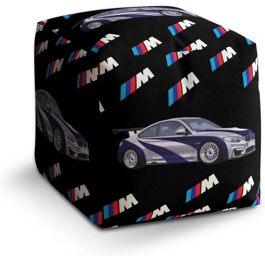 Taburet Cube MPERFORMANCE mașină sport, negru