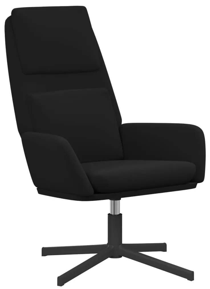 341346 vidaXL Scaun de relaxare, negru, catifea