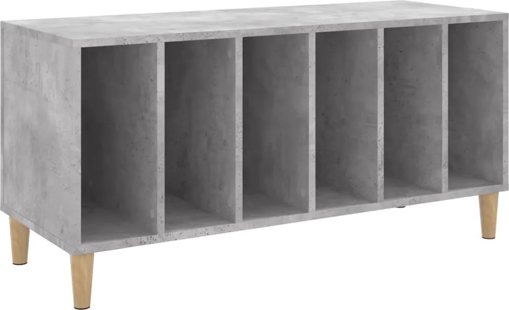 vidaXL Dulap pentru discuri gri beton, 100x38x48 cm, lemn prelucrat