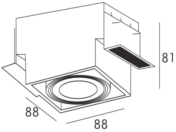 Plafonieră încastrată ONEON 1xGU10/50W/230V neagră Zuma Line 94361-BK