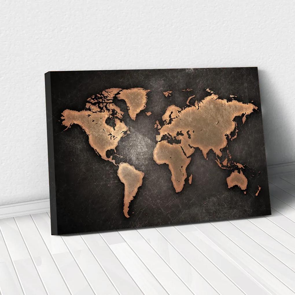 Tablou Canvas - World map 60 x 95 cm